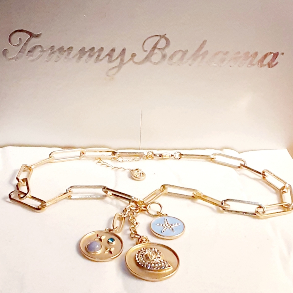 Tommy Bahama Gold Seashell Necklace & Pendant 🐚⭐